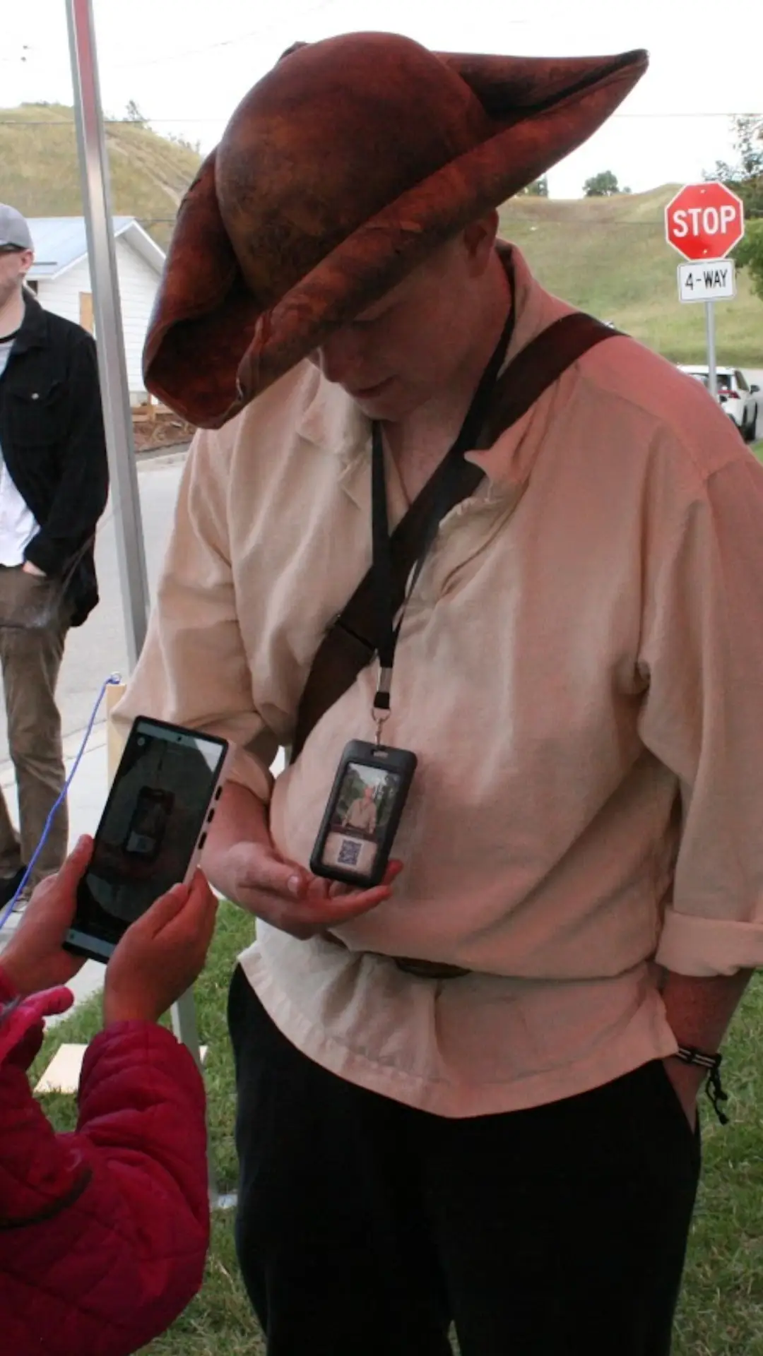 Scan camera UI aimed at a printed QR code